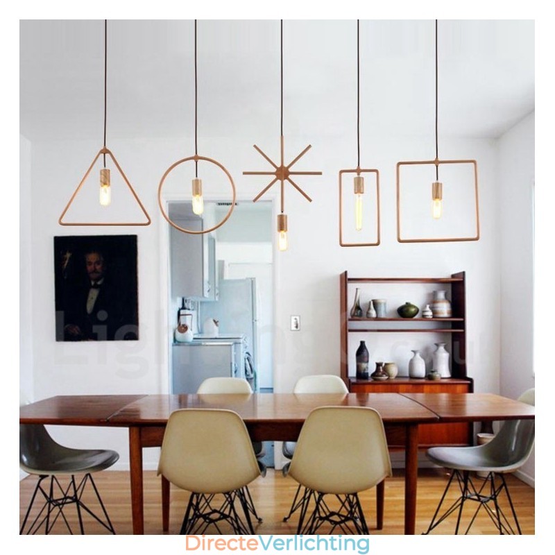 1 Licht Rustieke Lodge Houten Hanglamp