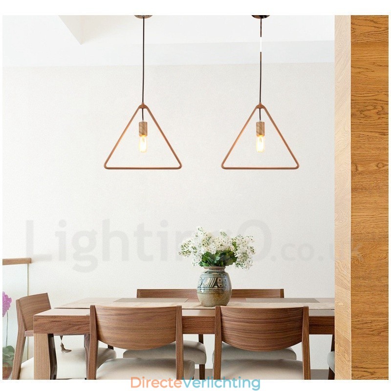 1 Licht Rustieke Lodge Houten Hanglamp