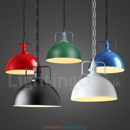 Vintage Multi Kleuren Metalen Hanglamp Vintage Multi Kleuren Metalen Hanglamp