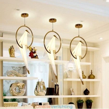 Moderne, eigentijdse papieren kraan 1-lichts hanglamp Moderne, eigentijdse papieren kraan 1-lichts hanglamp