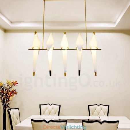 Moderne, eigentijdse papieren kraan 5-lichts hanglamp Moderne, eigentijdse papieren kraan 5-lichts hanglamp