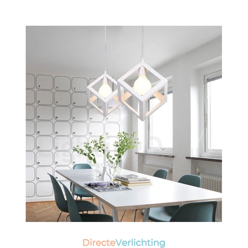 Moderne, eigentijdse, veelkleurige metalen hanglamp met 1 licht