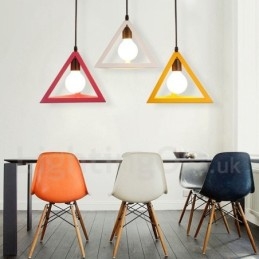 Moderne, eigentijdse, veelkleurige metalen hanglamp met 1 licht