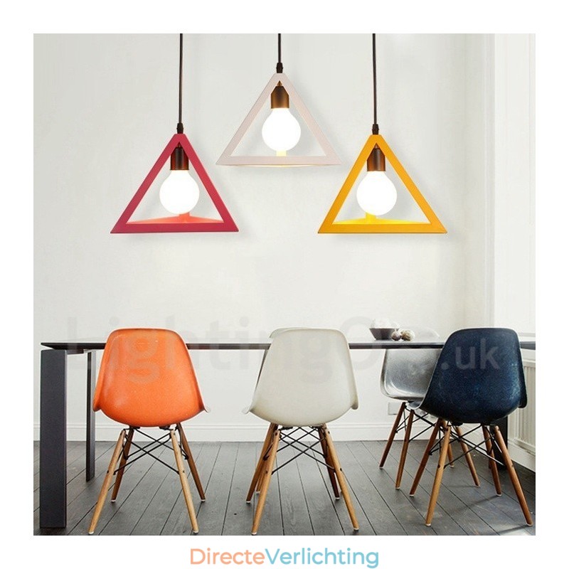 Moderne, eigentijdse, veelkleurige metalen hanglamp met 1 licht