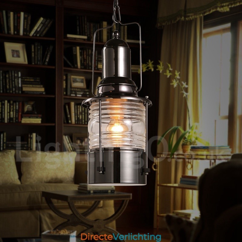 Retro Vintage 1 Licht Lantaarn Koperen Hanglamp