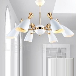 Moderne eigentijdse kroonluchterlamp met 6 lampen