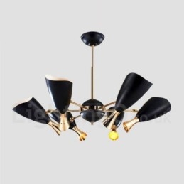 Moderne eigentijdse kroonluchterlamp met 6 lampen