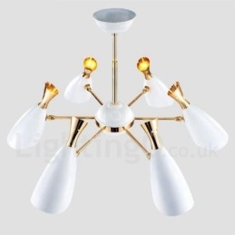 Moderne eigentijdse kroonluchterlamp met 6 lampen