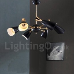 Moderne eigentijdse kroonluchterlamp met 6 lampen