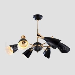 Moderne eigentijdse kroonluchterlamp met 6 lampen