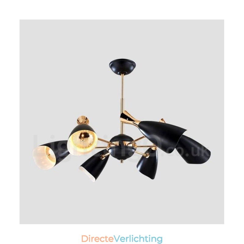 Moderne eigentijdse kroonluchterlamp met 6 lampen