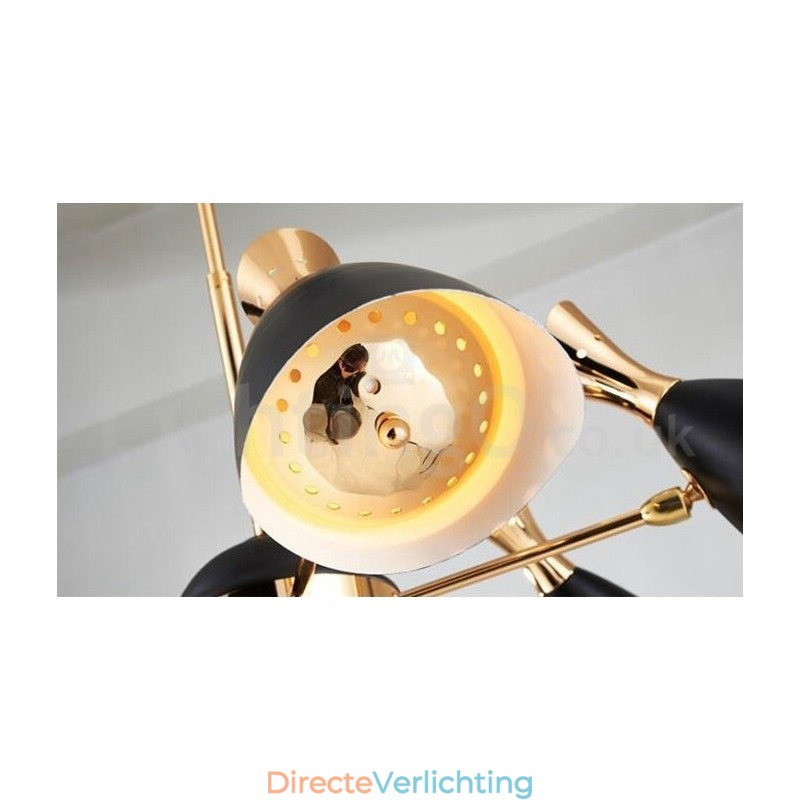 Moderne eigentijdse kroonluchterlamp met 6 lampen