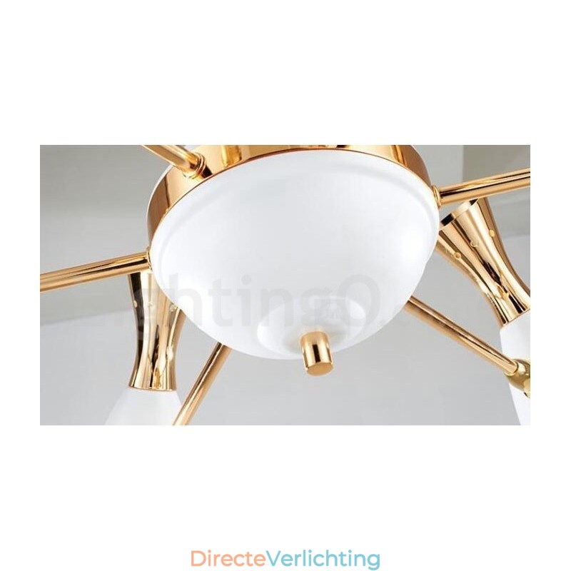 Moderne eigentijdse kroonluchterlamp met 6 lampen