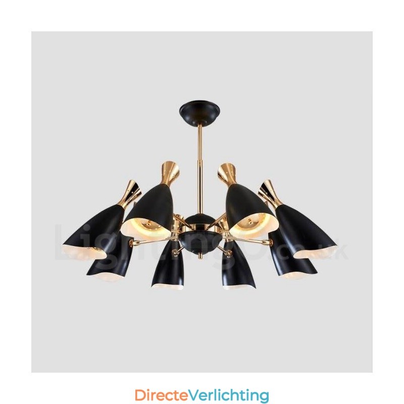 Moderne eigentijdse kroonluchterlamp met 8 lampen