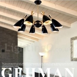 Moderne eigentijdse kroonluchterlamp met 8 lampen