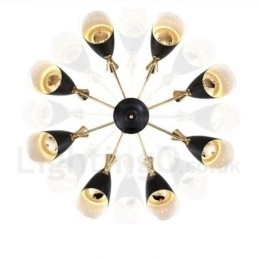 Moderne eigentijdse kroonluchterlamp met 8 lampen