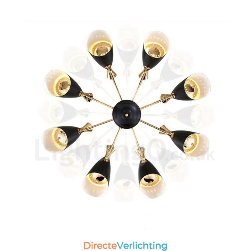 Moderne eigentijdse kroonluchterlamp met 8 lampen