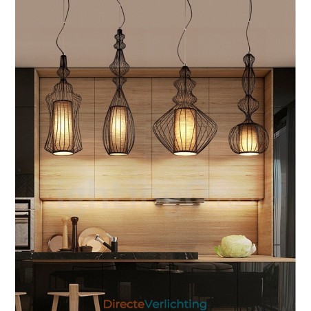 Landelijk vintage metalen vaasvormige hanglamp Landelijk vintage metalen vaasvormige hanglamp