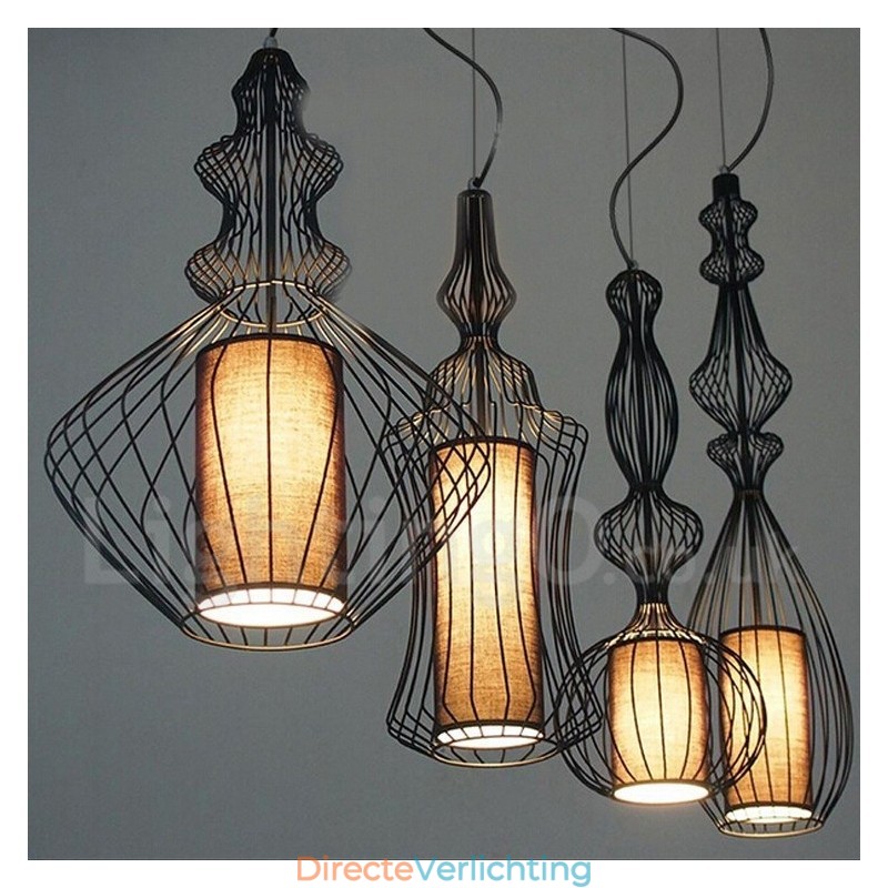 Landelijk vintage metalen vaasvormige hanglamp