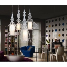 Landelijk vintage metalen vaasvormige hanglamp