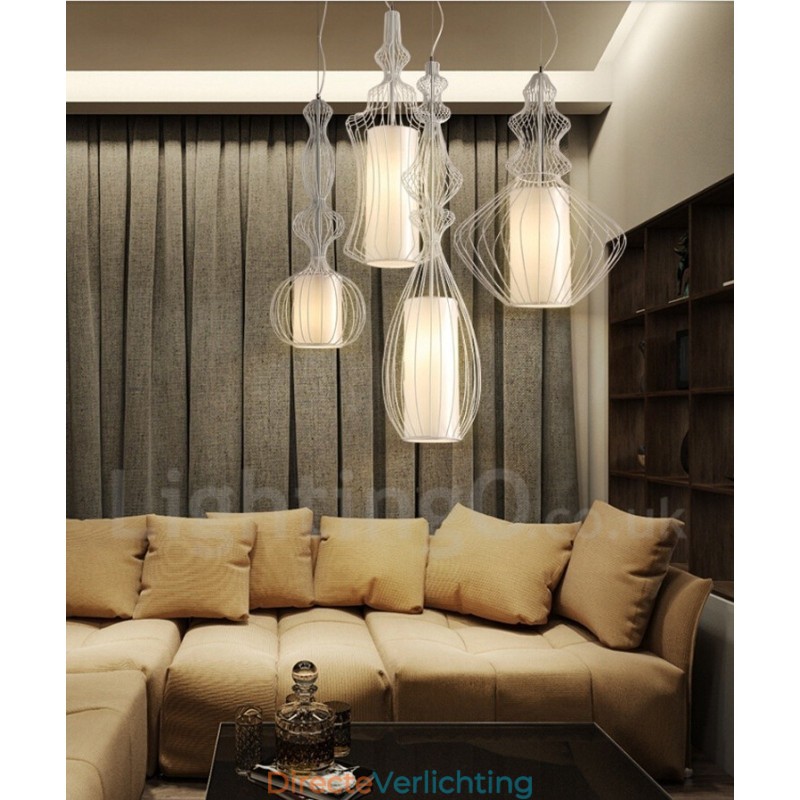 Landelijk vintage metalen vaasvormige hanglamp