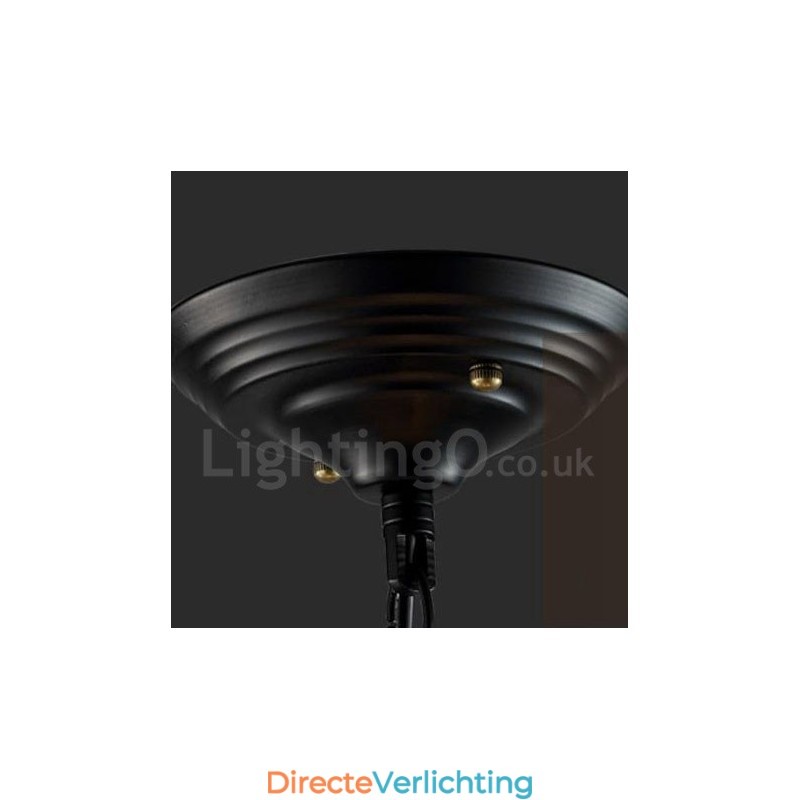 6-lichts metalen bolvormige vintage hanglamp