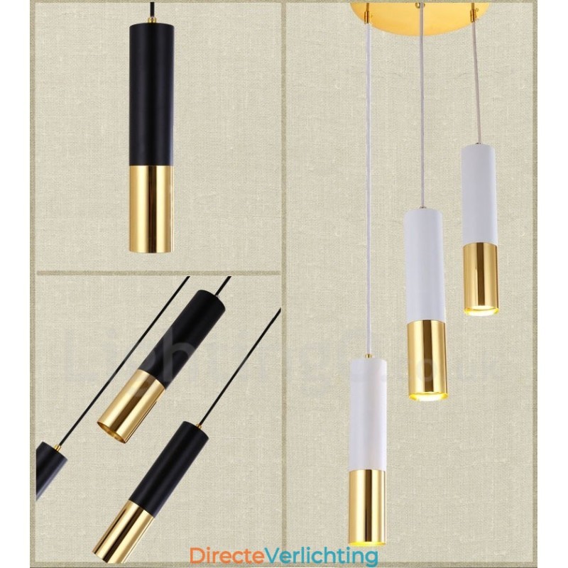 3-lichts moderne, eigentijdse hanglamp