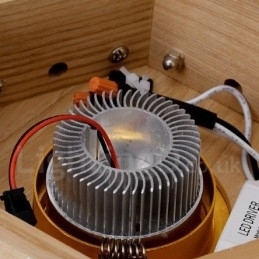 6-lichts houten moderne, eigentijdse hanglamp