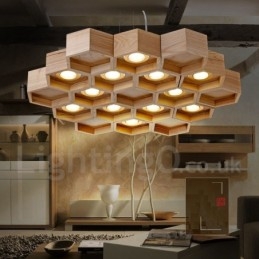 12 Lichte Houten Moderne Hedendaagse Hanglamp