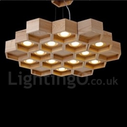12 Lichte Houten Moderne Hedendaagse Hanglamp