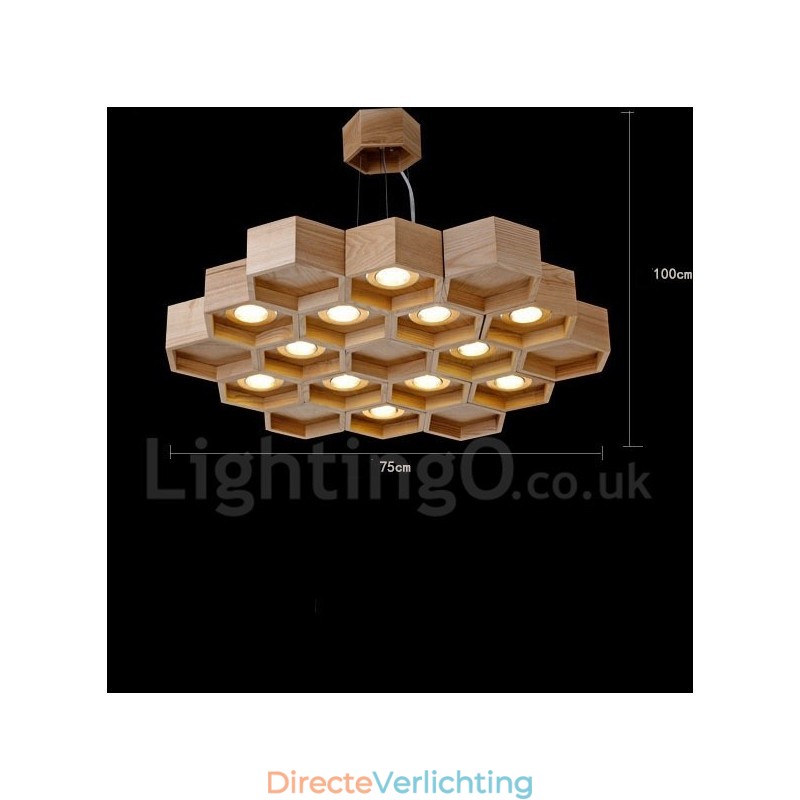 12 Lichte Houten Moderne Hedendaagse Hanglamp