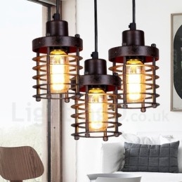 1 lichts retro vintage koperen hanglamp