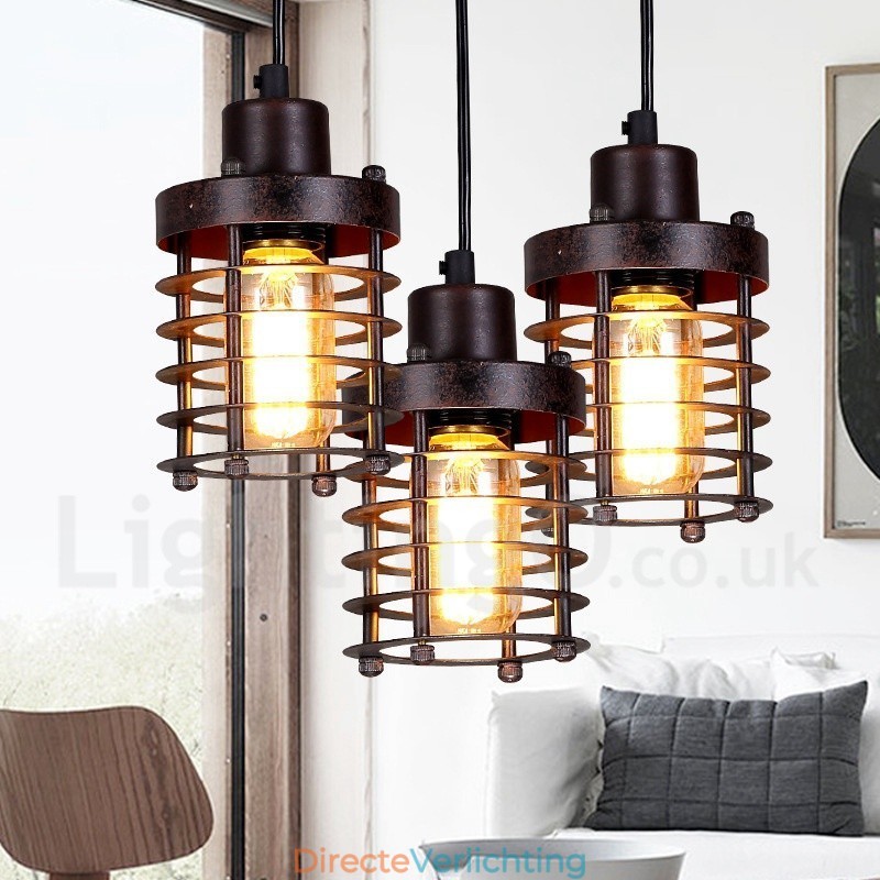 1 lichts retro vintage koperen hanglamp