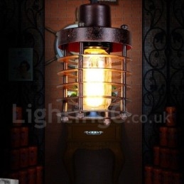 1 lichts retro vintage koperen hanglamp