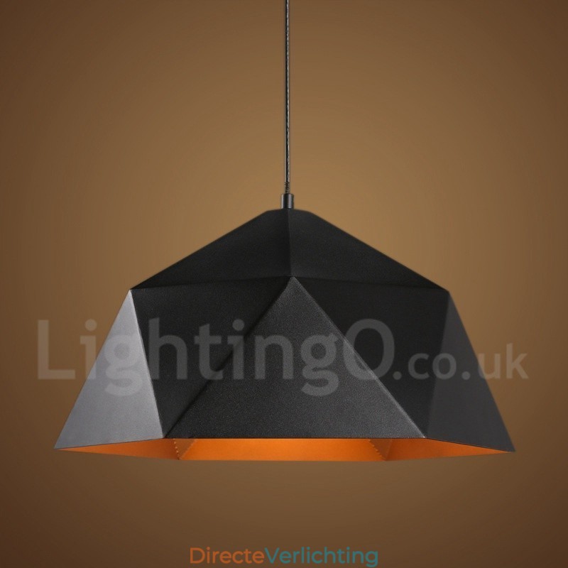 Zwarte 1-lichts moderne, eigentijdse hanglamp