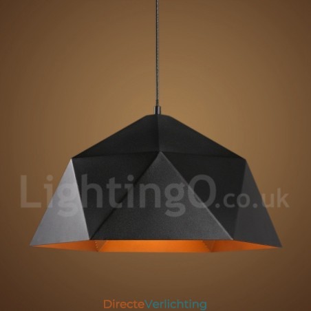 Zwarte 1-lichts moderne, eigentijdse hanglamp Zwarte 1-lichts moderne, eigentijdse hanglamp