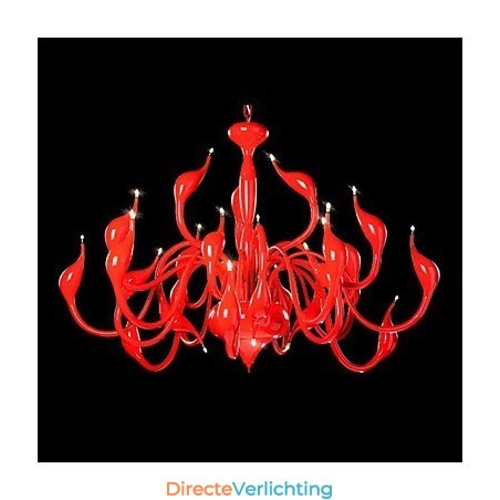 Moderne kroonluchterlamp 24 lampen G4 rood schilderij Moderne kroonluchterlamp 24 lampen G4 rood schilderij