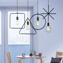 Moderne, eigentijdse metalen hanglamp met 1 licht