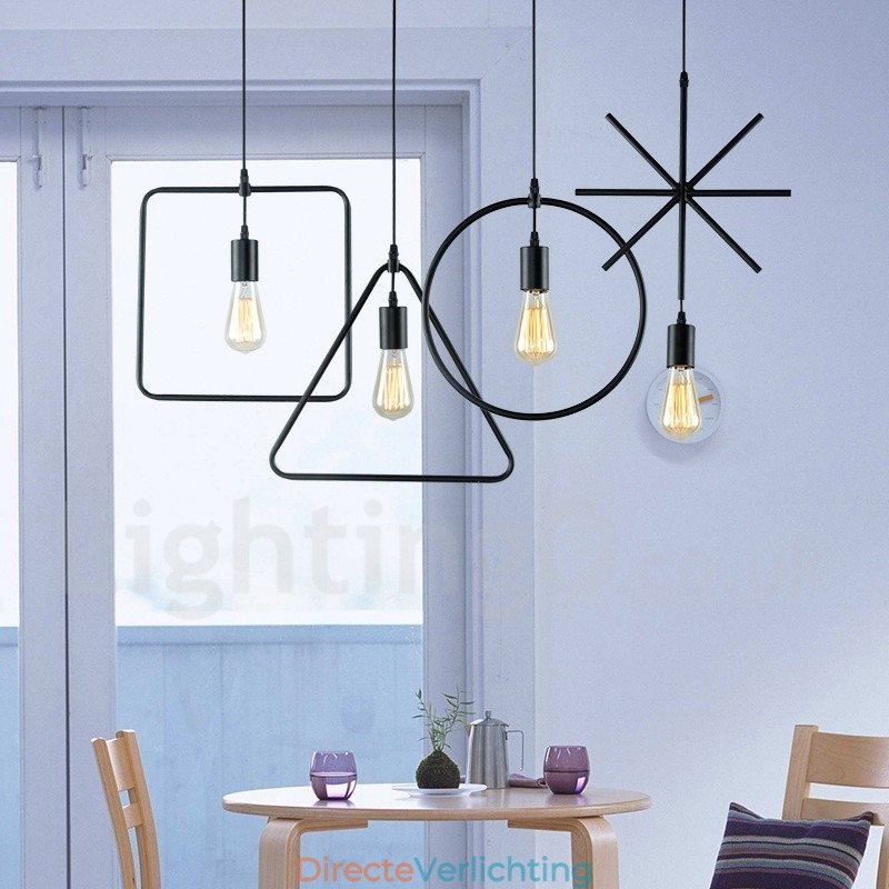 Moderne, eigentijdse metalen hanglamp met 1 licht