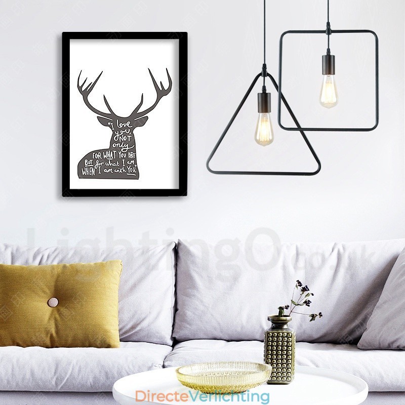 Moderne, eigentijdse metalen hanglamp met 1 licht