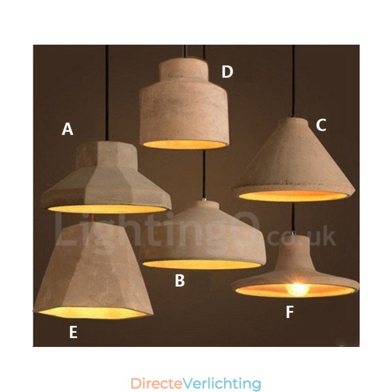 Moderne, eigentijdse betonnen hanglamp met één licht
