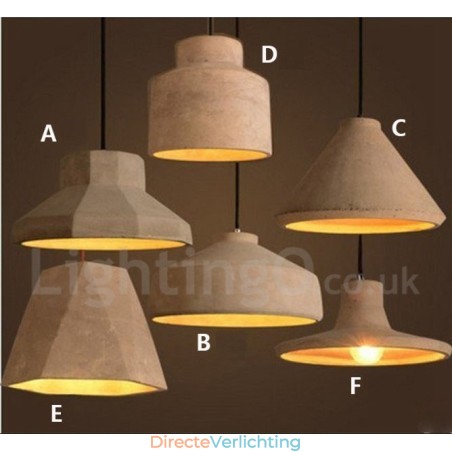 Moderne, eigentijdse betonnen hanglamp met één licht Moderne, eigentijdse betonnen hanglamp met één licht