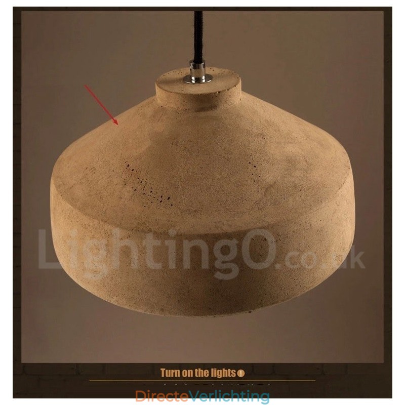 Moderne, eigentijdse betonnen hanglamp met één licht