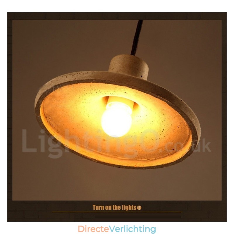 Moderne, eigentijdse betonnen hanglamp met één licht