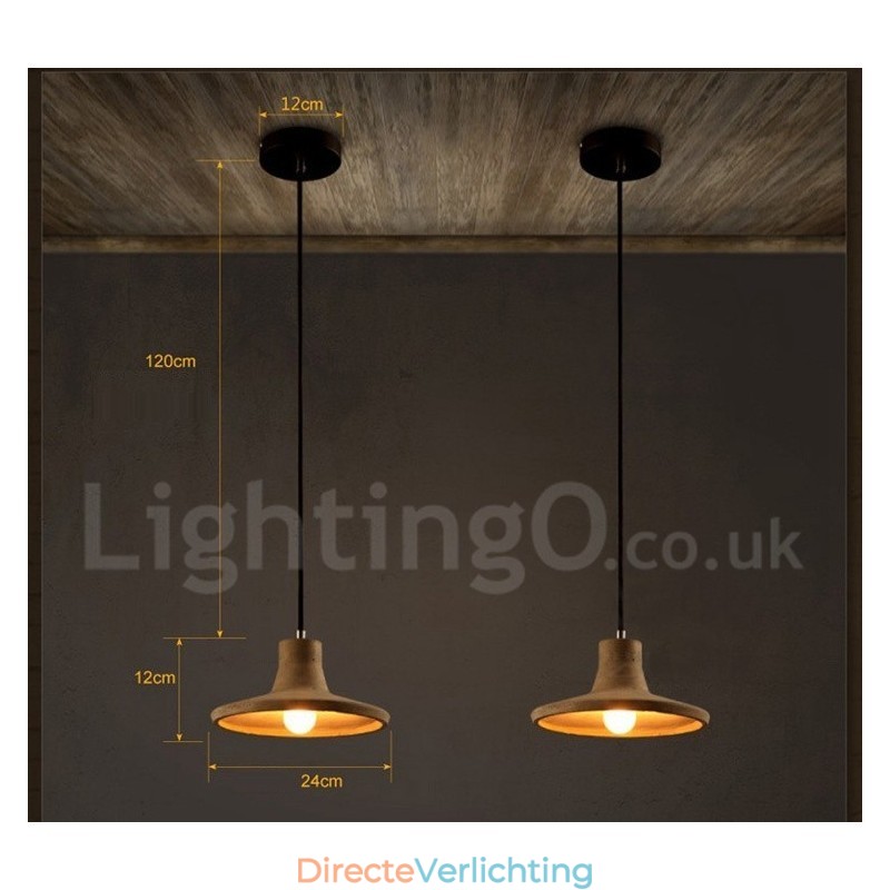 Moderne, eigentijdse betonnen hanglamp met één licht
