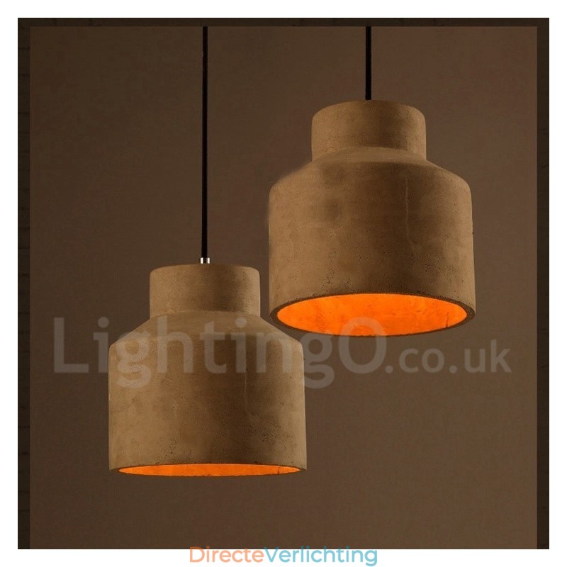 Moderne, eigentijdse betonnen hanglamp met één licht