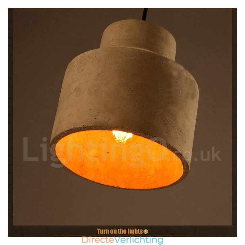 Moderne, eigentijdse betonnen hanglamp met één licht