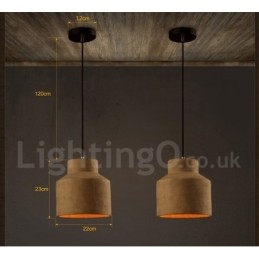 Moderne, eigentijdse betonnen hanglamp met één licht