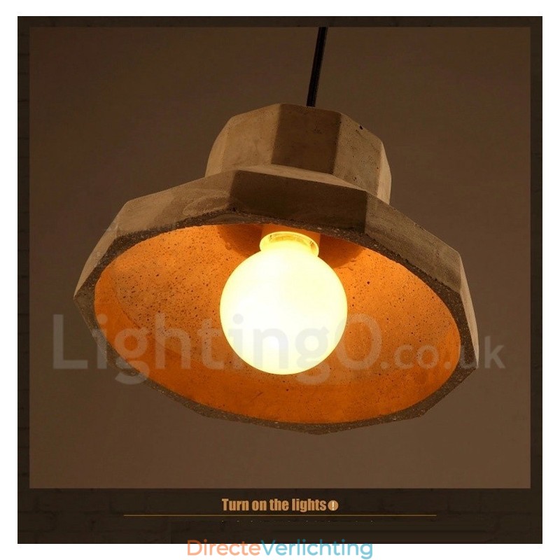 Moderne, eigentijdse betonnen hanglamp met één licht