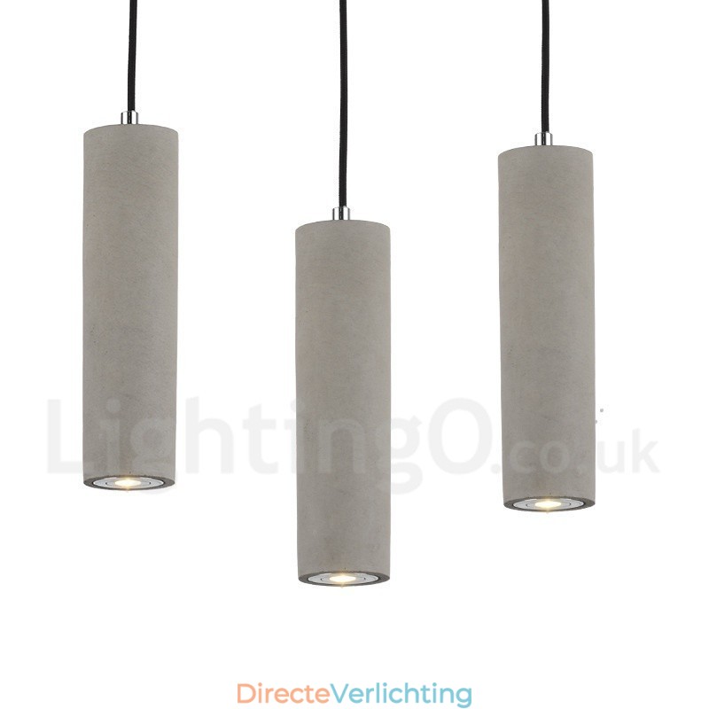Moderne, eigentijdse 1-lichts betonnen hanglamp